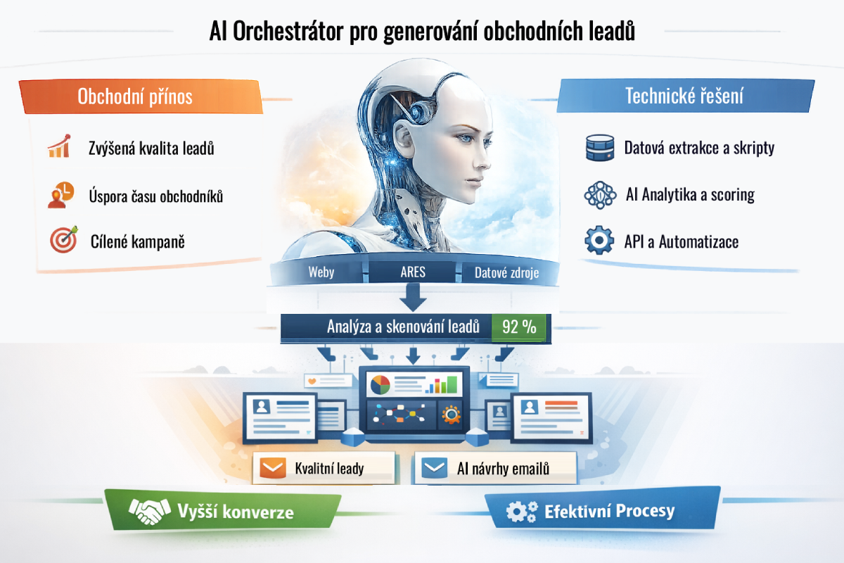 AI orchestrátor pro generování obchodních leadů.