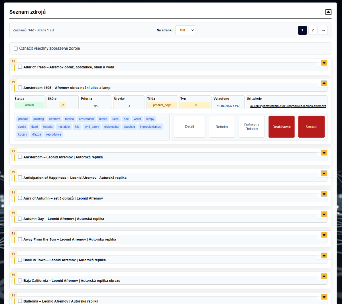 AI obchodní agent s databázi znalostí