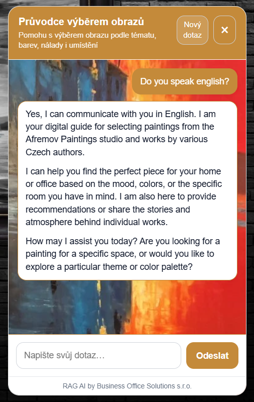 Multilingual RAG AI Chat Asistent  Busienss Office s.r.o.