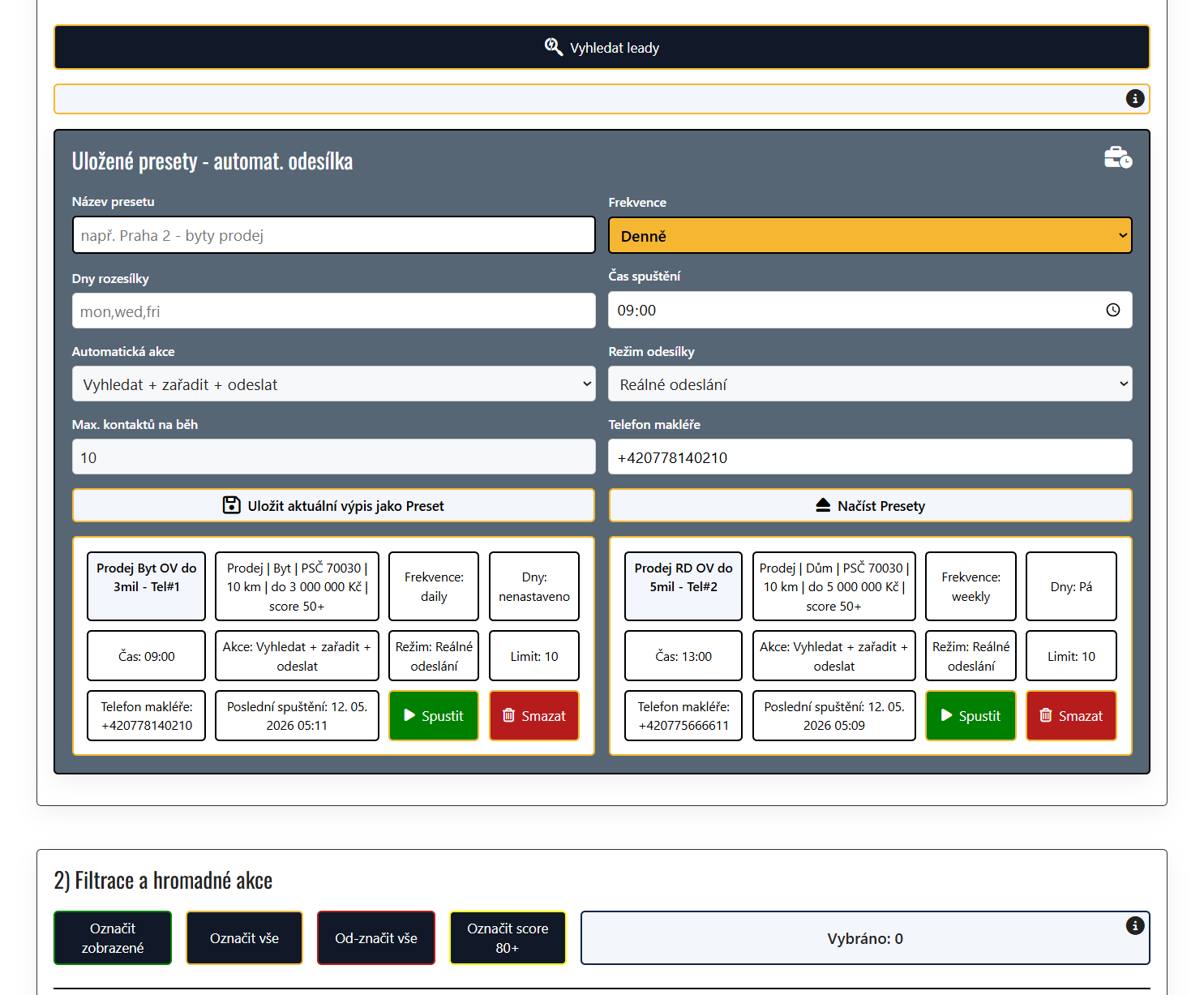 Realitní akviziční AI Agent Business Office Solutions