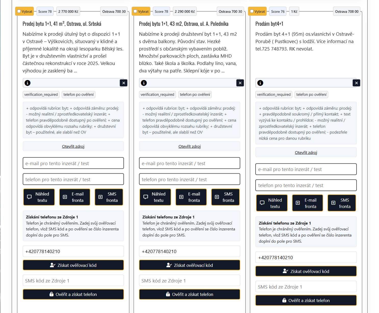 Realitní akviziční AI Agent Business Office Solutions