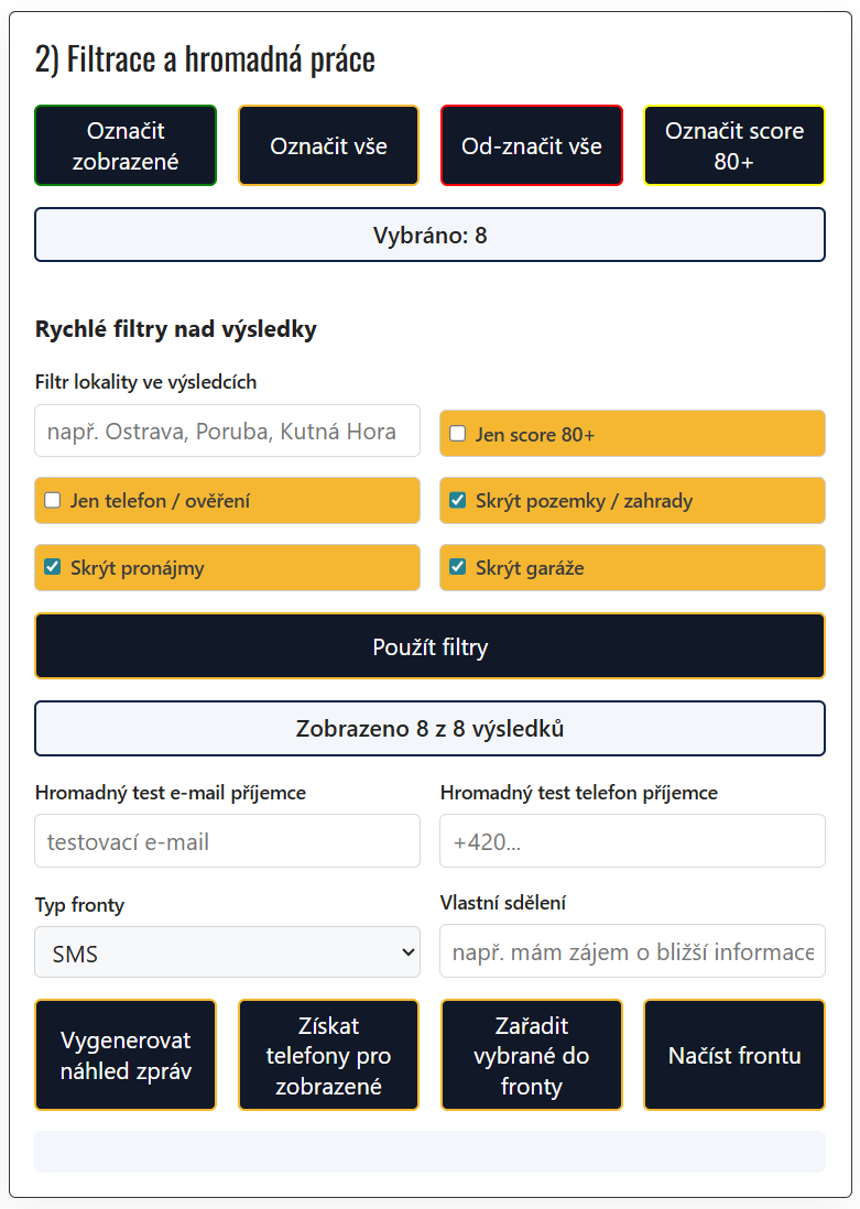 Akviziční realitni AI agent